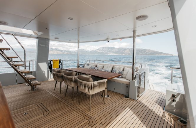 Al fresco dining aft deck