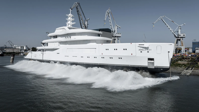 Amels announces that the first hull in the 80 Limited Edition series is now in outfitting