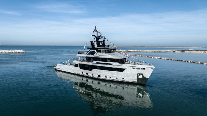 Cantiere delle Marche launch Flexplorer 146 explorer yacht MAVERICK