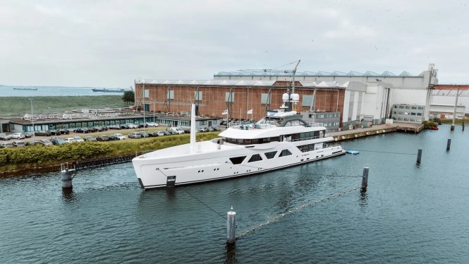 60m Amels Limited Edition superyacht KHALIDAH is delivered by Damen Yachting