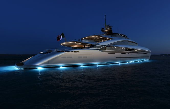 Hull of ISA 80m superyacht PROJECT FUTURE nears completion