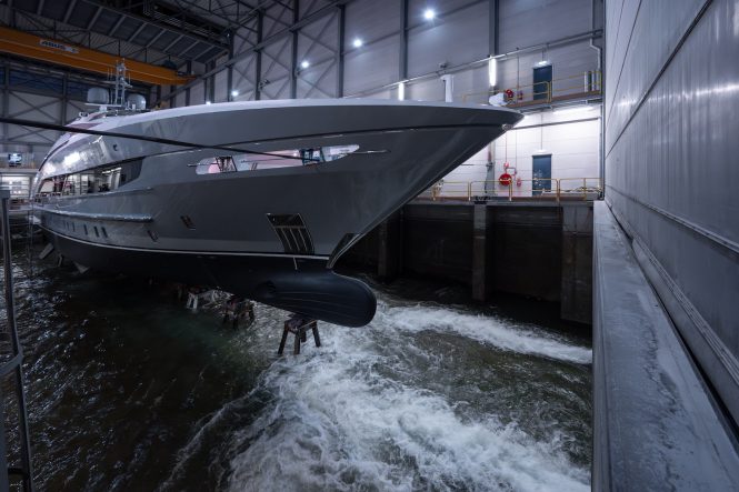 50-metre ‘Smart Custom’ motor yacht Cinderella Noel IV hits water at Heesen Yachts
