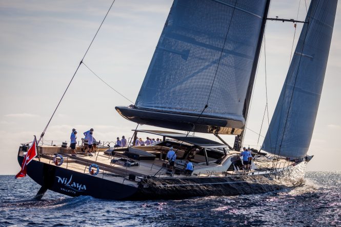 47m sailing yacht NILAYA arrives in Antigua ready to race