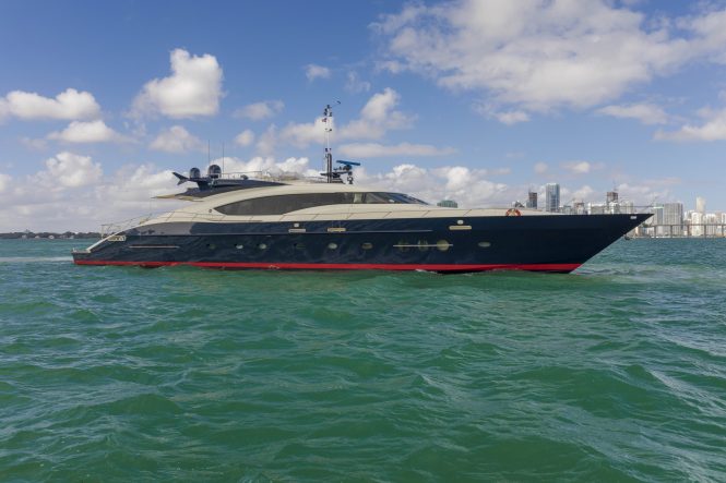32m superyacht BURN RATE available for charter in the Caribbean