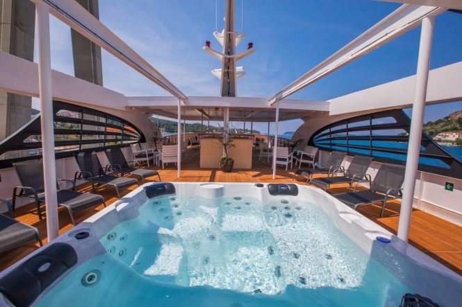 Sun deck jacuzzi