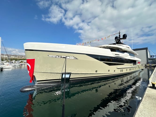 The 50m Bilging 163 charter yacht ETERNAL SPARK launched