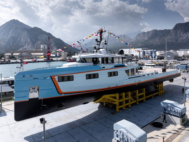 53m support yacht FIVE OCEANS launched by Damen Yachting