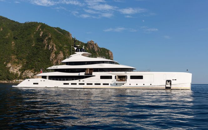 Stunning 70m superyacht ALFA welcoming charter guests for the first time
