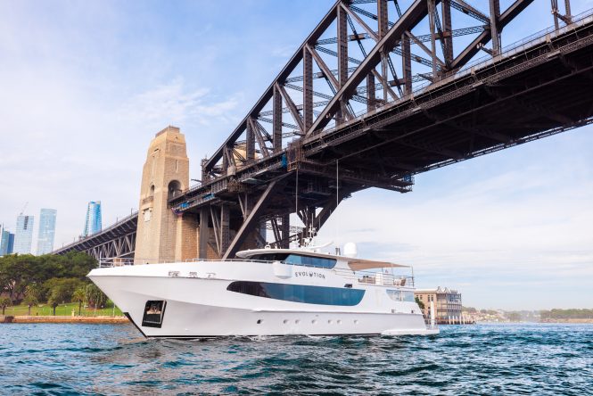 39m luxury yacht EVOLUTION for charter on Australia’s east coast