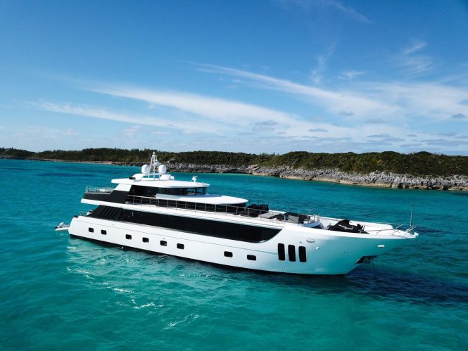 34m custom motor yacht PRIVILEGE available for charter in the Bahamas