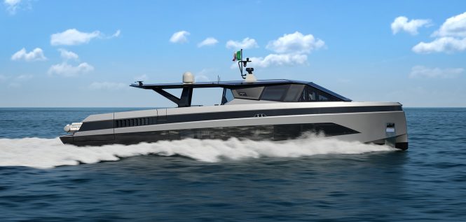 Contemporary motor yacht MOONRAKER ready for charter for six guests in the Mediterranean