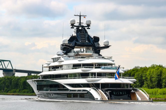 Lurssen delivers 122m ultra-luxurious mega yacht KISMET available for charter in the Mediterranean and the Caribbean