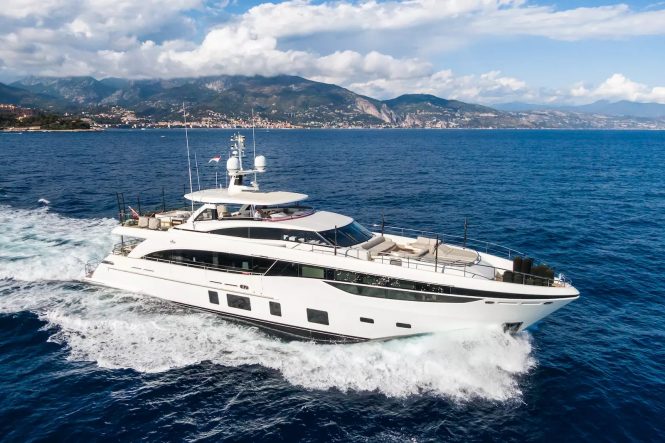 35m Princess charter yacht MINOR FAMILY AFFAIR offering discounted vacations in Italy