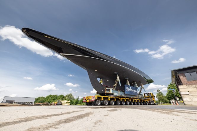 Iconic sailing yacht HANUMAN arrives at Holterman Shipyard for refit