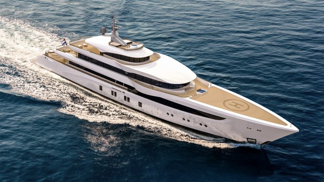 Stunning 70m superyacht PROJECT OPAL from Mulder Design and Ares Yachts is unveiled in Turkey
