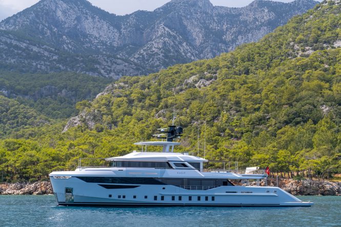 Superyacht KAŞIF on route to the 2024 Cannes and Monaco Yacht Shows