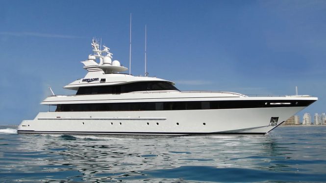 Recently refitted 47m classic luxury yacht MYSTIQUE available for charter in the Bahamas and New England