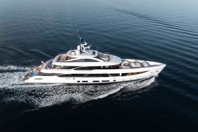 Superyacht ASANI – a Benetti B.Now 50 Oasis Deck® – reveals her stunning exterior and interior design