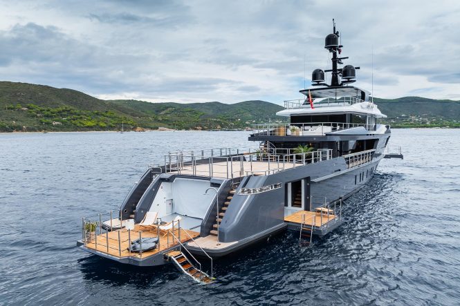 47m explorer yacht ‘M’ from Sanlorenzo available for charter in the Mediterranean and Caribbean