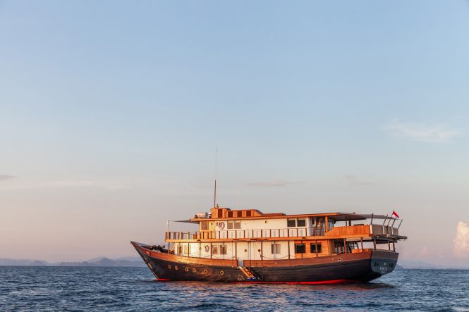 Beautiful 30m luxury phinisi yacht REBEL available for charter in the South Pacific