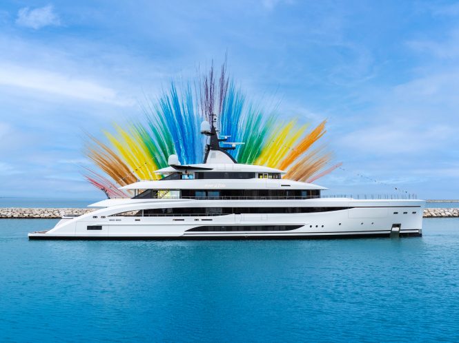 Ferretti Group’s CRN shipyard launch 67m motor yacht AMOR A VIDA in Italy
