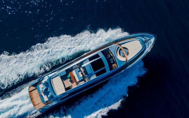 31m yacht FIFTYFIVE is now available with an amazing 25% discount for 2025 September charters in France and Italy