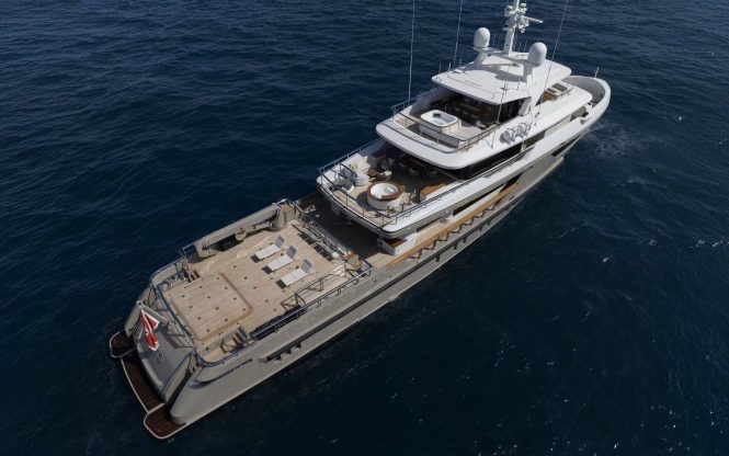 Impressive 47m explorer yacht AMIKA available for charter in the Mediterranean