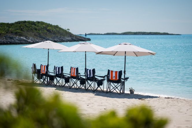 Luxury yacht Beach Set Up