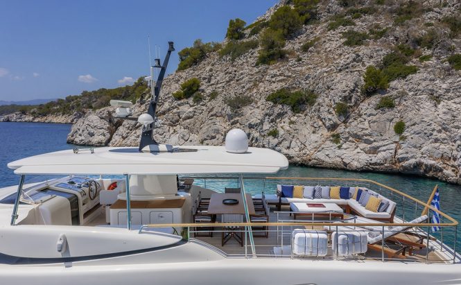 Enjoy the alfresco lifestyle on luxury yacht ELYSIUM