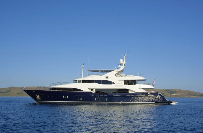 Exclusive discount on luxury vacations by 44m charter yacht GRANDE AMORE in Greece
