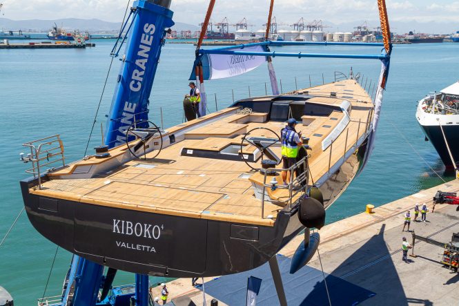 Sailing yacht KIBOKO 4 at her launch ©Southern Wind