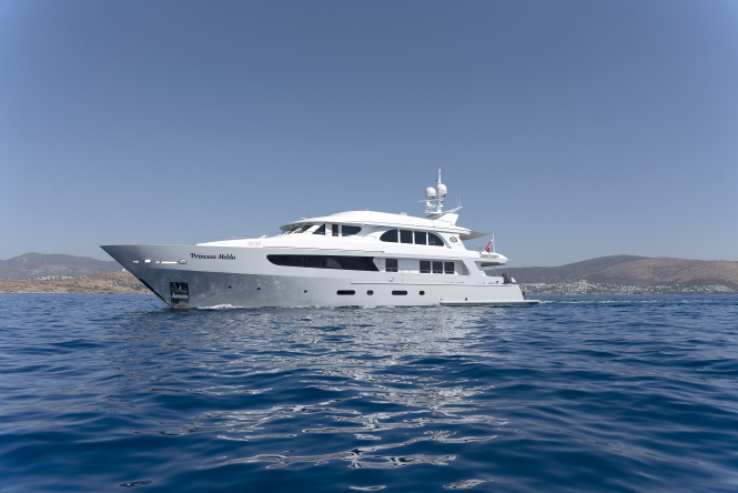 Introducing 39m luxury motor yacht PRINCESS MELDA – available for charter in Turkey and Greece