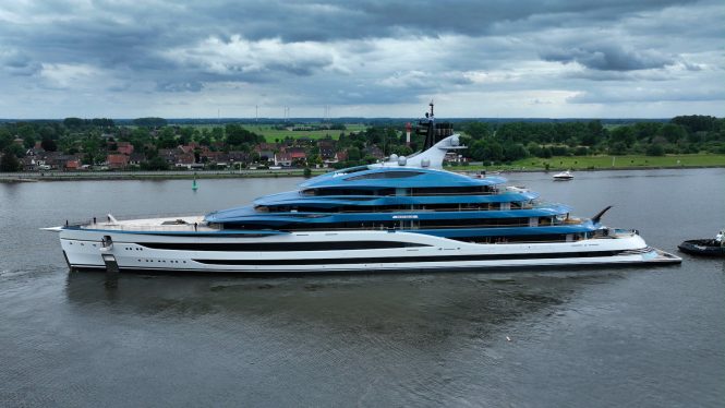 A Momentous Launch: Lürssen’s 134m mega yacht Deep Blue Marks 150 Years of Maritime Excellence