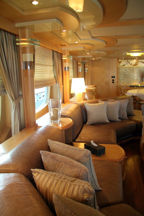 Main saloon custom built furniture and sofa