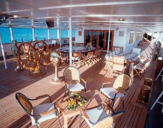Fly-bridge Aboard Yacht SAVARONA