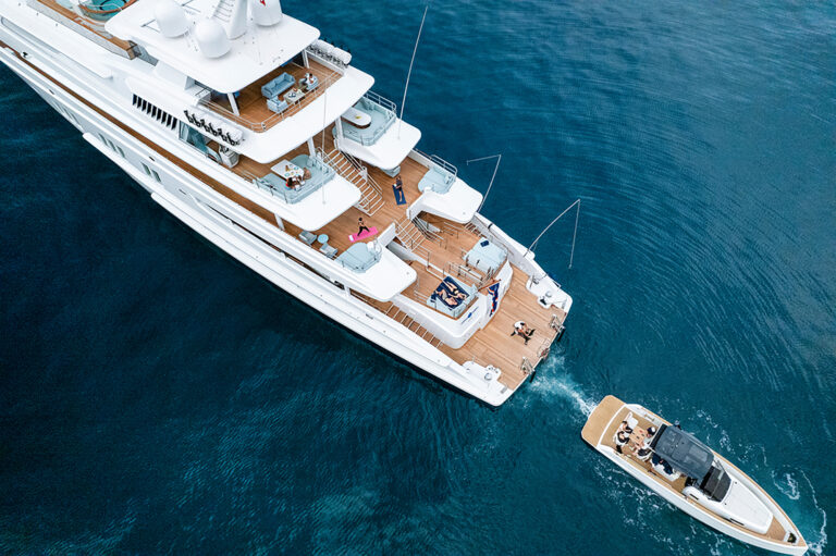 Substantial luxury deck space