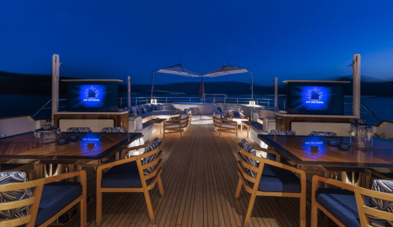 Bridge deck at night