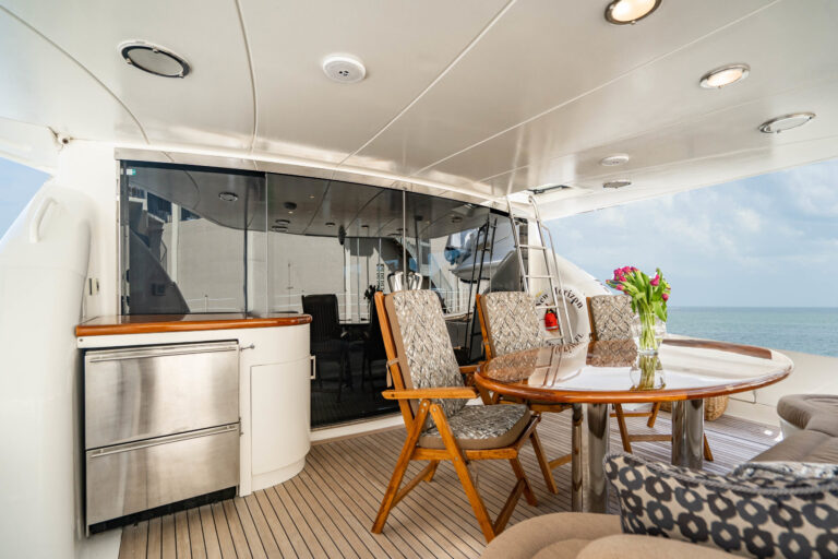 Covered aft deck