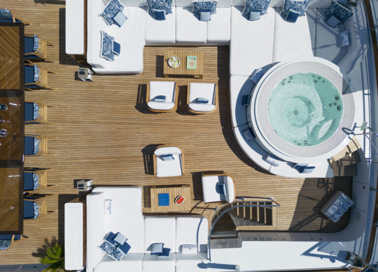 Aerial deck view