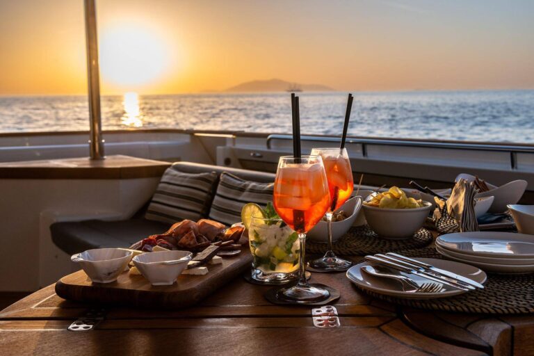 Relaxing on deck