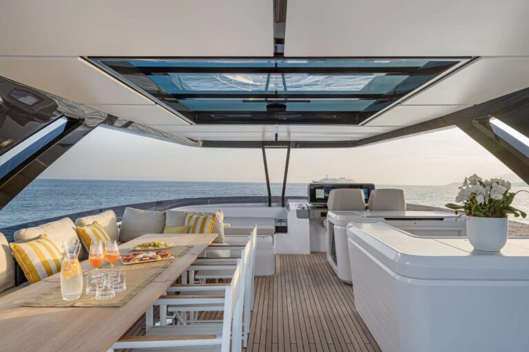 Sun deck view forward