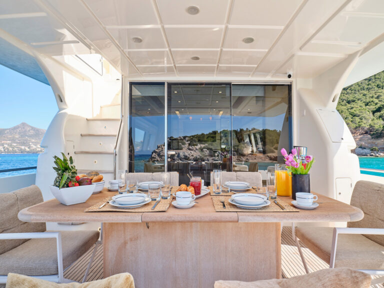 Shaded aft deck