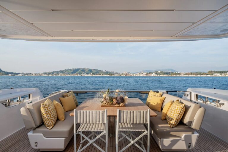 Main deck aft dining table