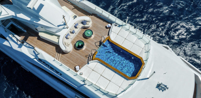 Aerial View Of Sun Deck And Pool