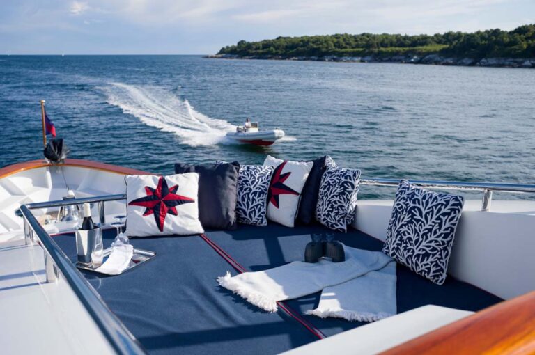 Foredeck With Tender Approaching