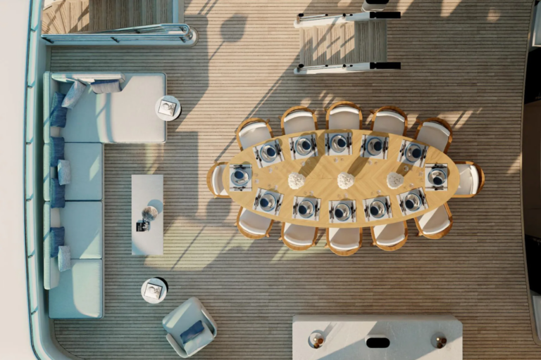 Ariel View Of Main Deck Lounge And Dining