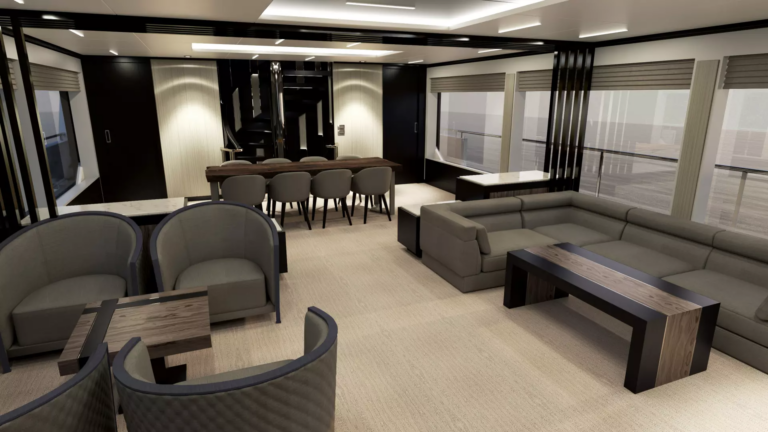 Main salon view forward