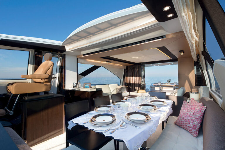 Main Salon Dining With Roof Open