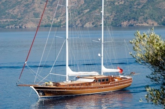 Aspect Taken From Shoreline On Yacht QUEEN OF KARIA