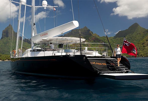 Swimming Landing On Yacht BLISS